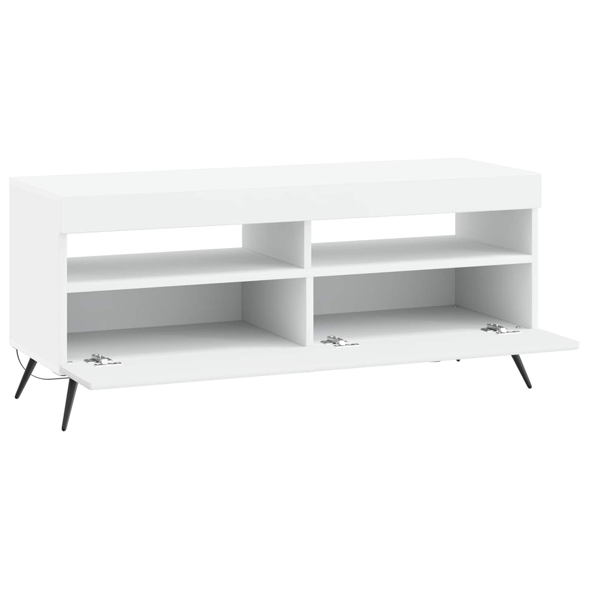 LED TV-skab Hvid Konstrueret træ