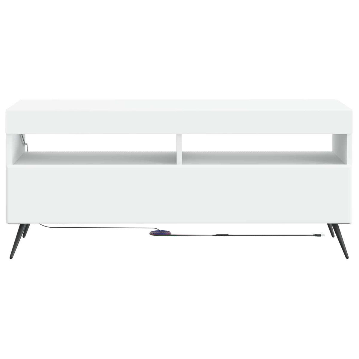 LED TV-skab Hvid Konstrueret træ