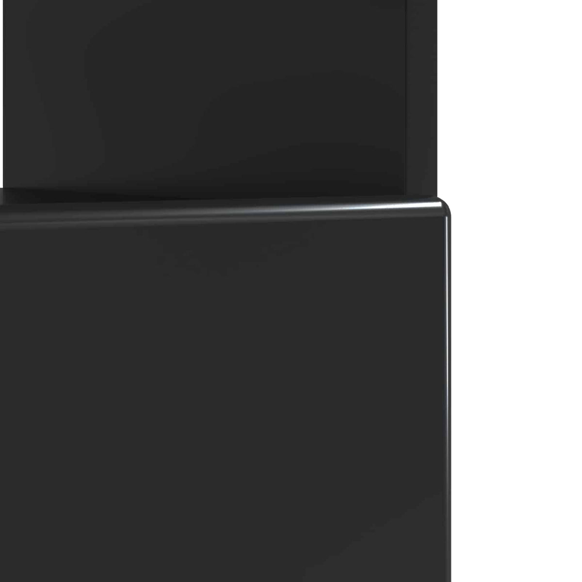 LED TV-skab Sort Konstrueret træ