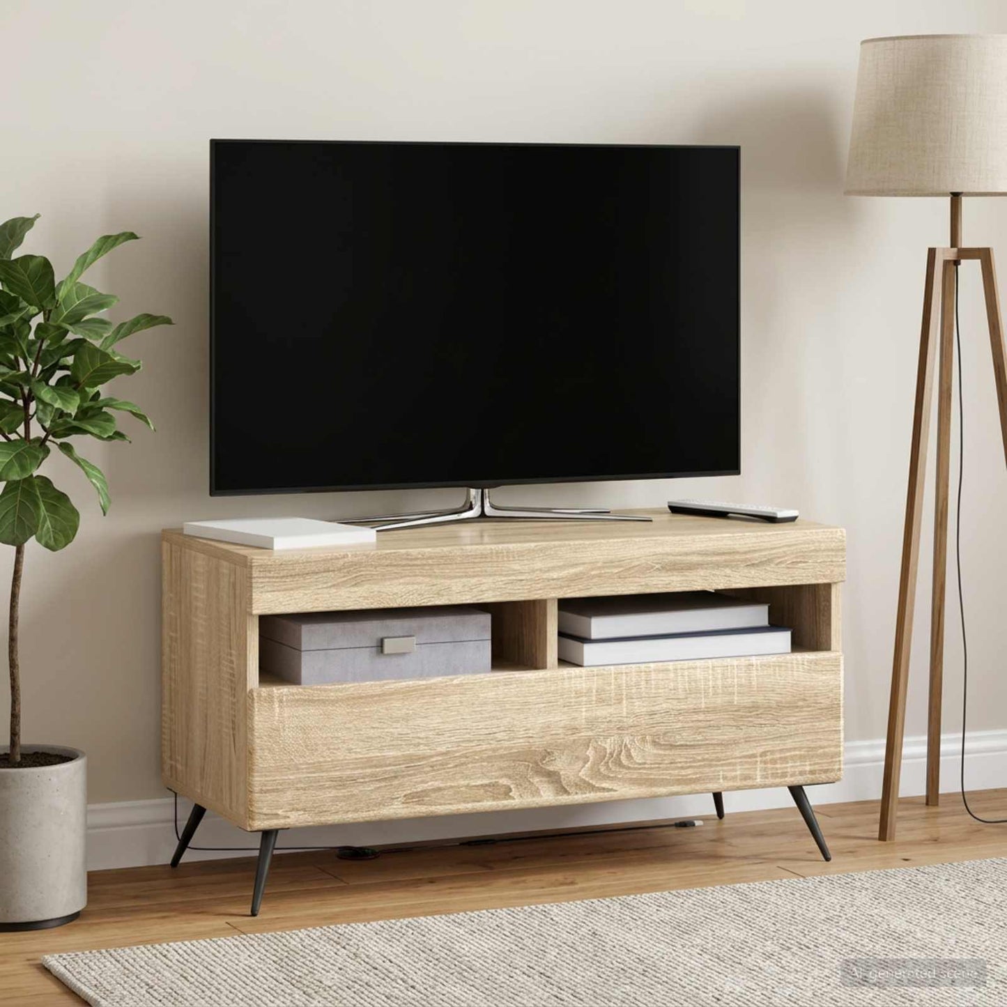 LED TV-skab Sonoma-eg Konstrueret træ