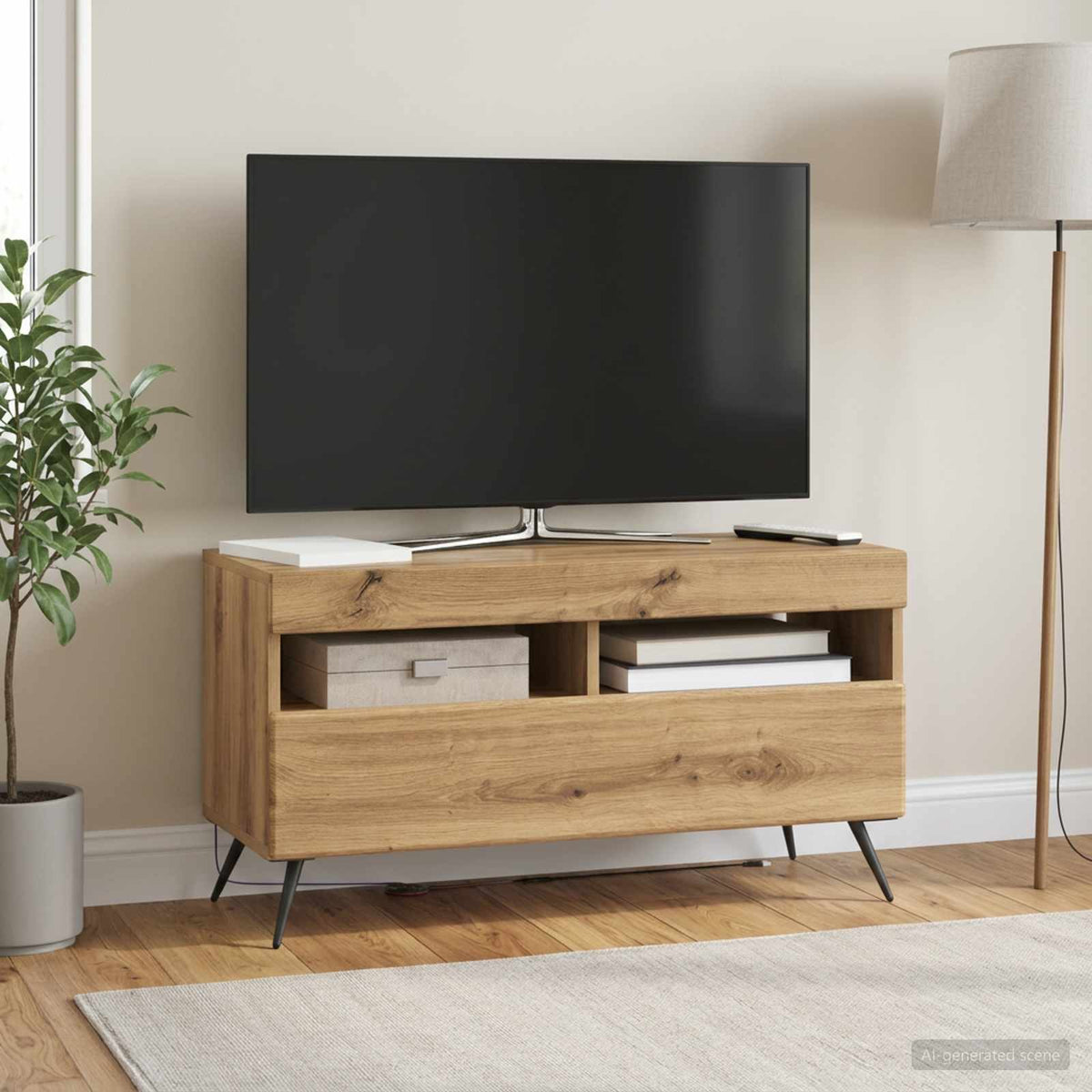 LED TV-skab Artisan-eg Konstrueret træ