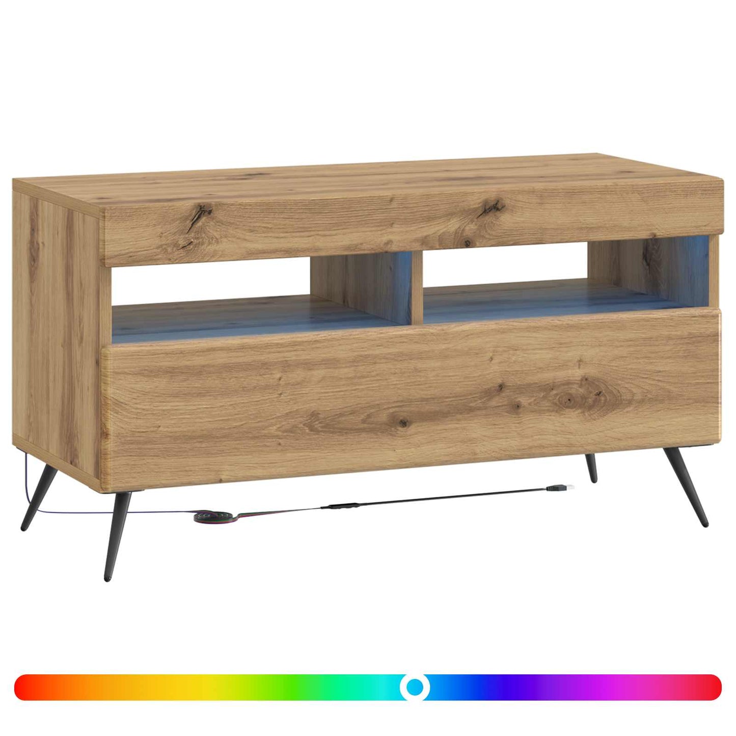 LED TV-skab Artisan-eg Konstrueret træ