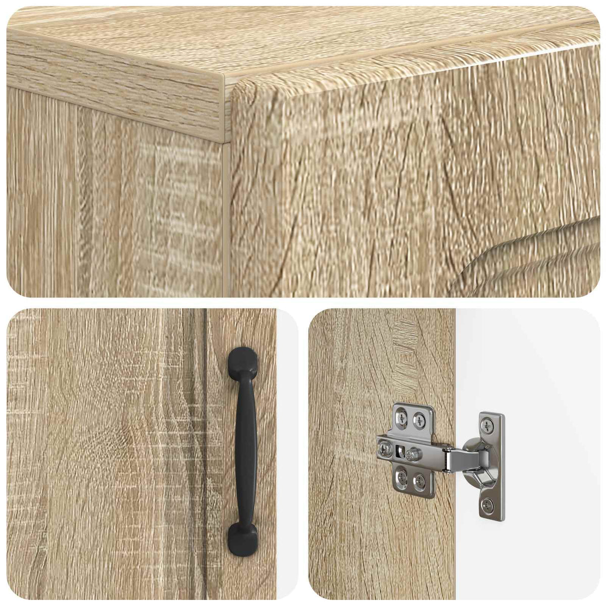 Sko skab UTRECHT 59,5 x 39,5 x 87 cm Konstrueret træ Sonoma-eg