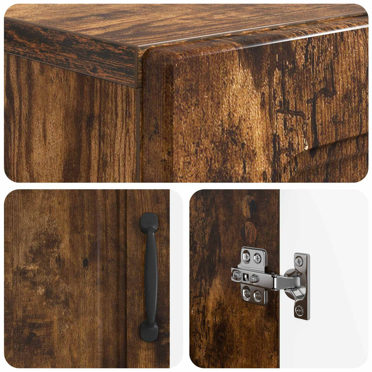 Sko skab UTRECHT 59,5 x 39,5 x 87 cm Konstrueret træ Røget eg