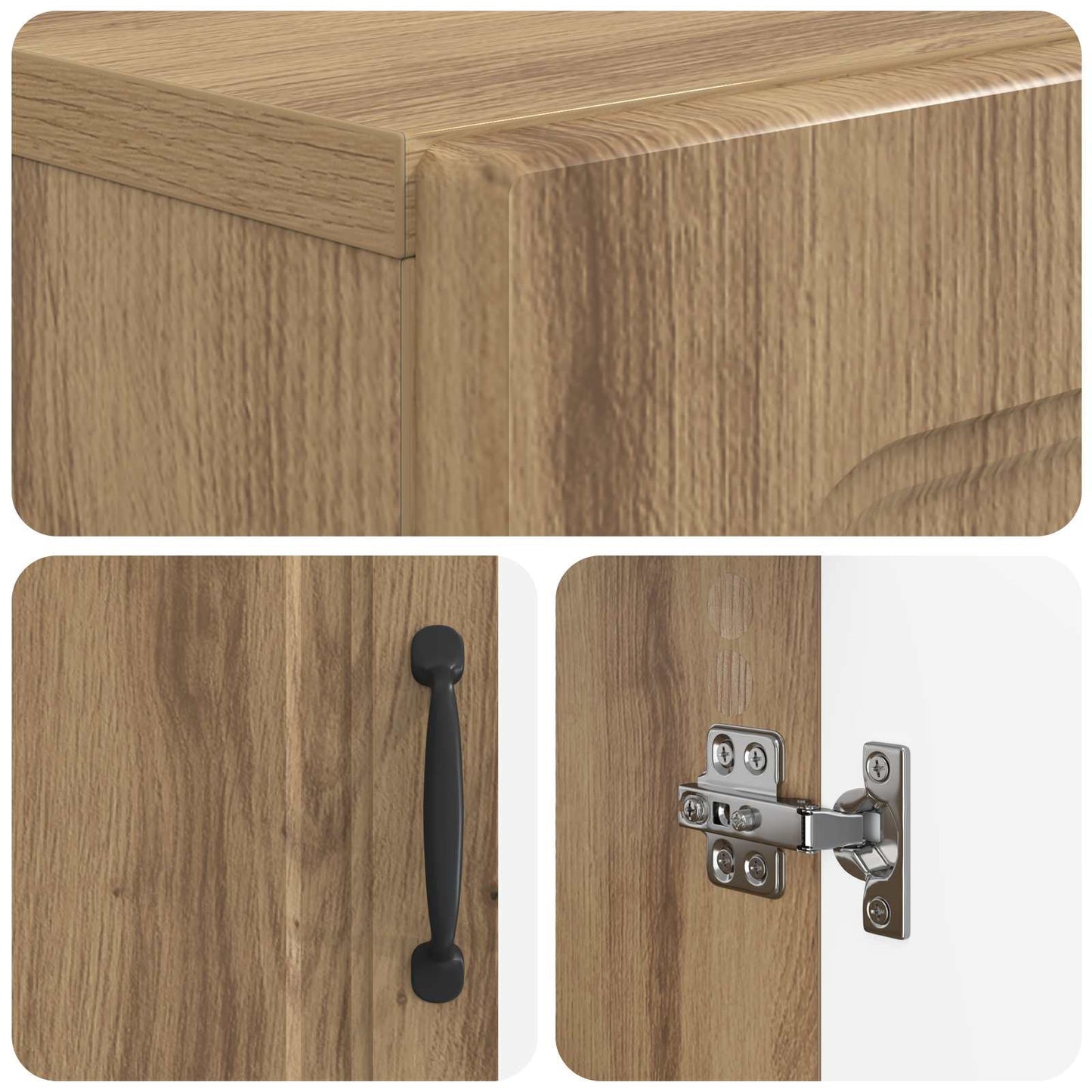 Sko skab UTRECHT 59,5 x 39,5 x 87 cm Konstrueret træ Artisan-eg