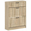 Sko skab UTRECHT 78 x 24 x 100 cm Konstrueret træ Sonoma-eg