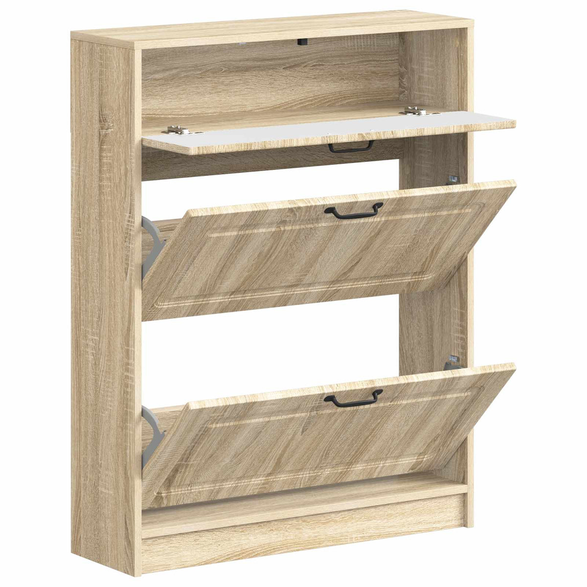 Sko skab UTRECHT 78 x 24 x 100 cm Konstrueret træ Sonoma-eg