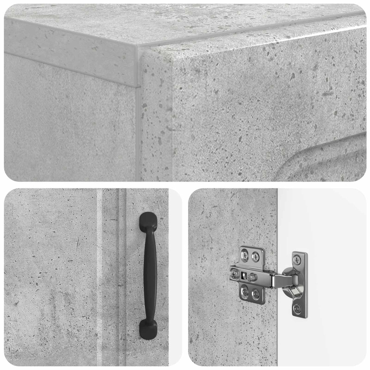 Toilet Skab UTRECHT Betongrå 66 x 25,5 x 190 cm Konstrueret træ