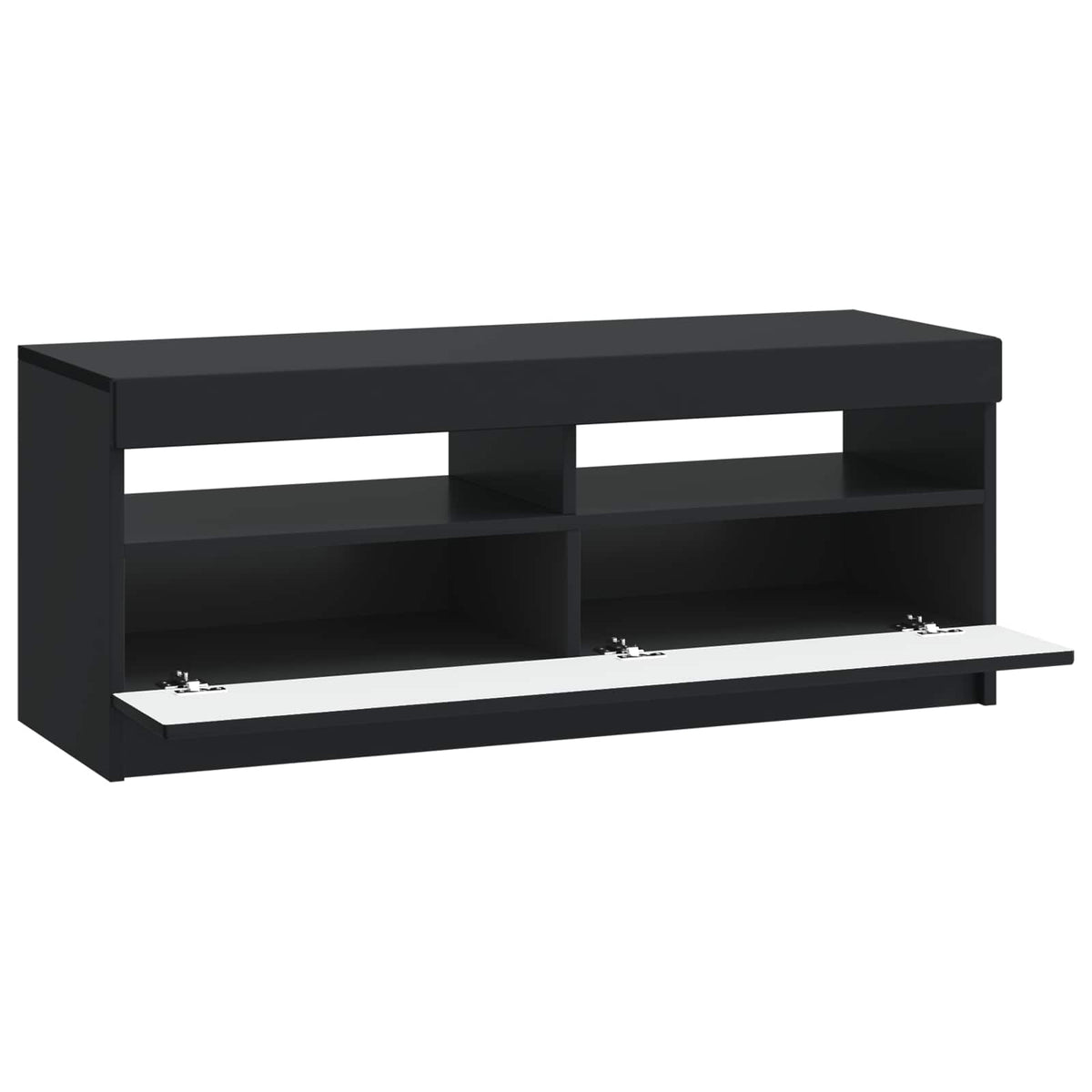 LED TV-skab Sort Konstrueret træ