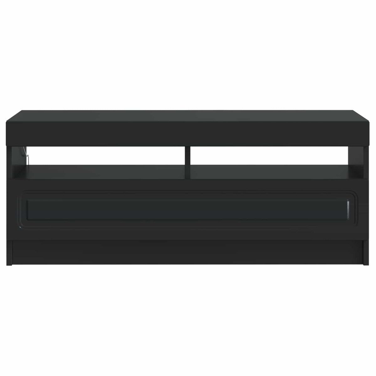 LED TV-skab Sort Konstrueret træ