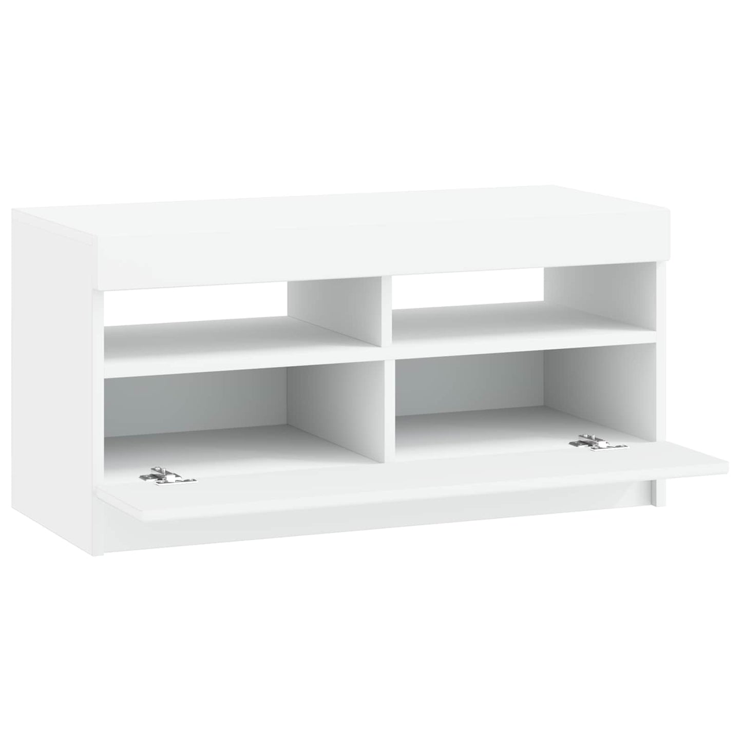 LED TV-skab Hvid Konstrueret træ