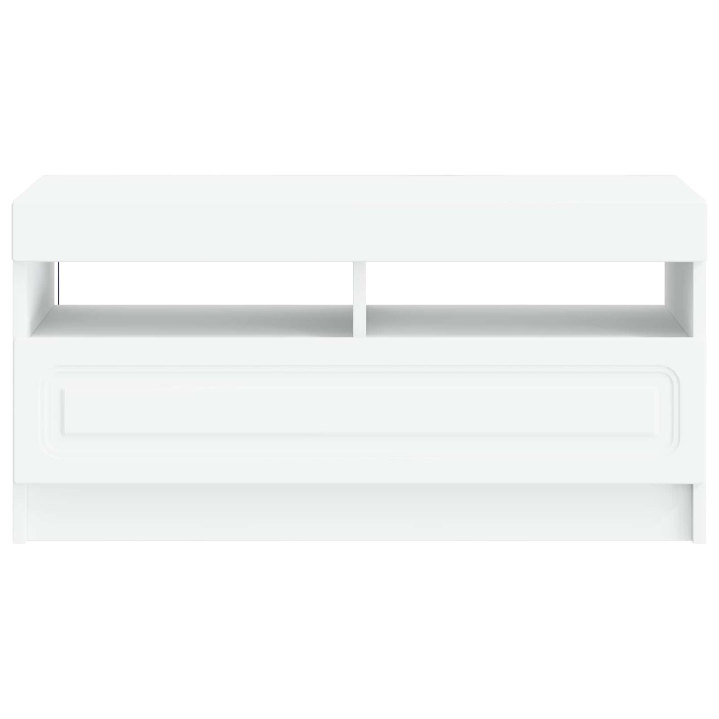 LED TV-skab Hvid Konstrueret træ