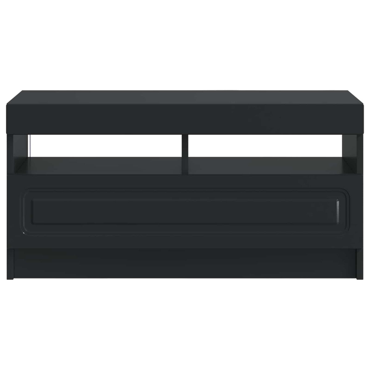 LED TV-skab Sort Konstrueret træ