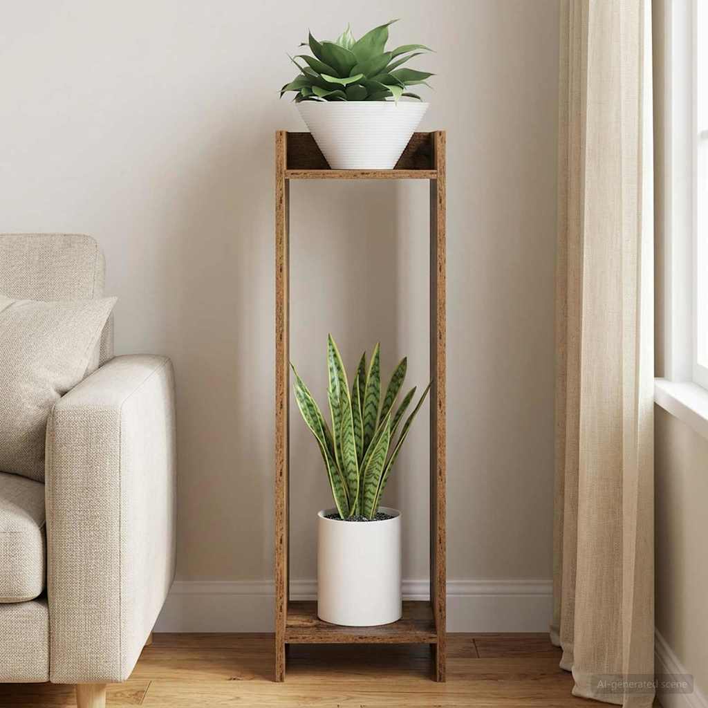 Planteholder Gammelt træ 30 x 30 x 100 cm Konstrueret træ
