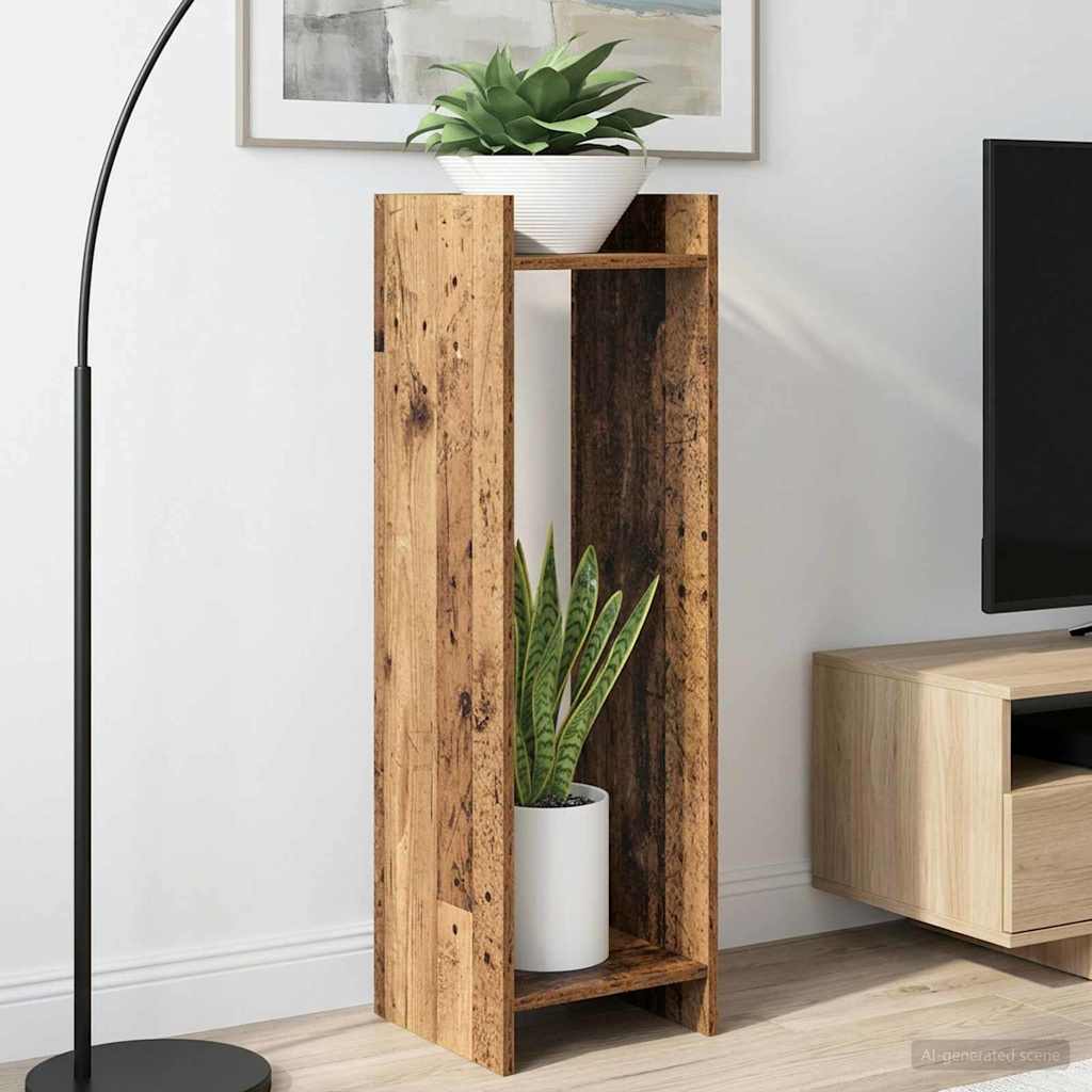Planteholder 2 stk. Gammelt træ 30 x 30 x 100 cm