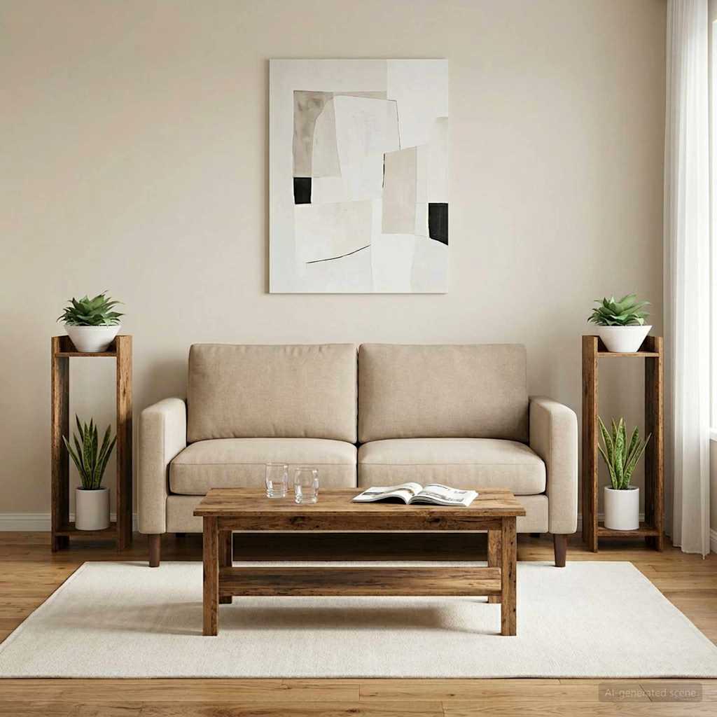 Planteholder 2 stk. Gammelt træ 30 x 30 x 100 cm
