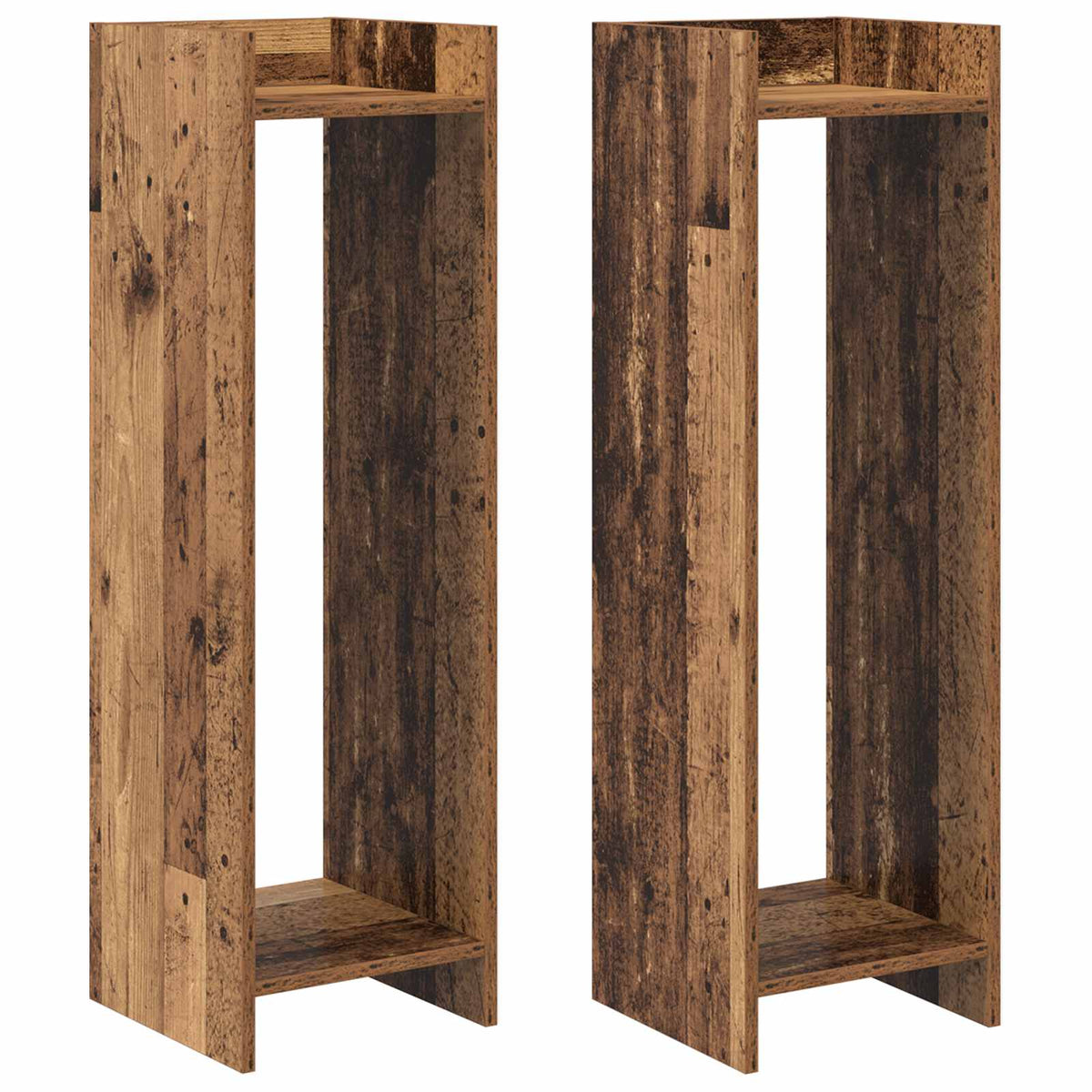 Planteholder 2 stk. Gammelt træ 30 x 30 x 100 cm