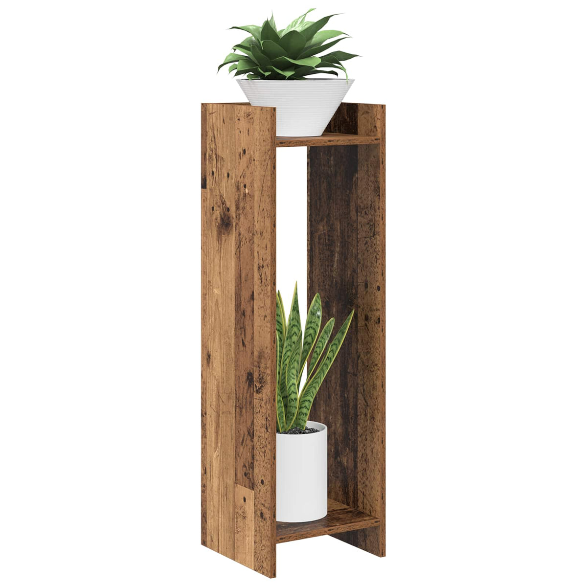 Planteholder 2 stk. Gammelt træ 30 x 30 x 100 cm