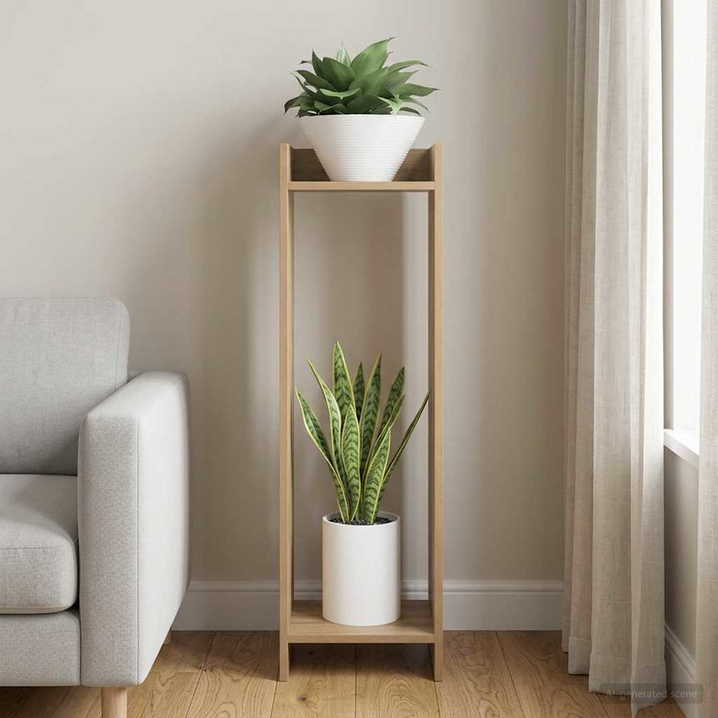 Planteholder Artisan-eg 30 x 30 x 100 cm Konstrueret træ
