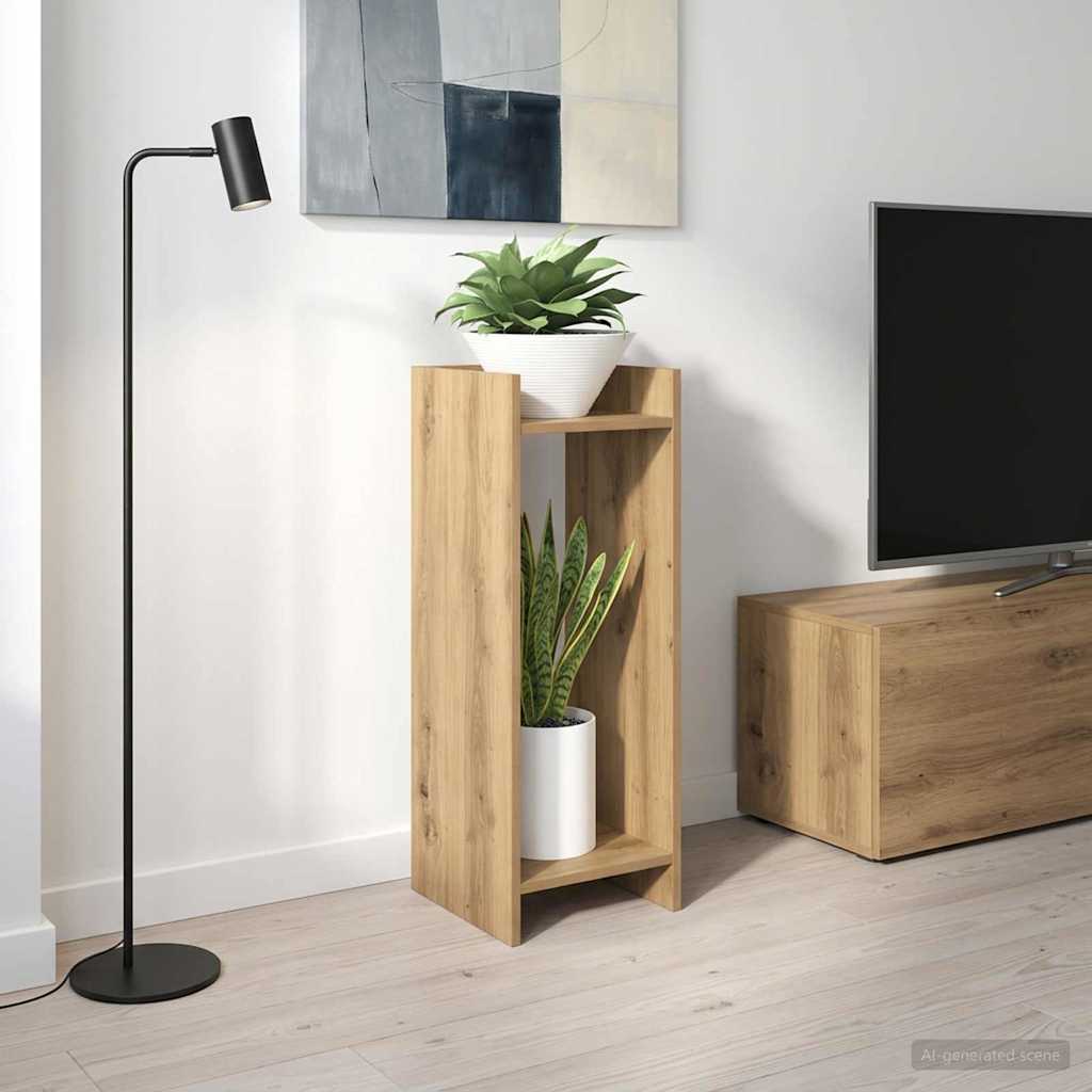 Planteholder Artisan-eg 30 x 30 x 80 cm Konstrueret træ