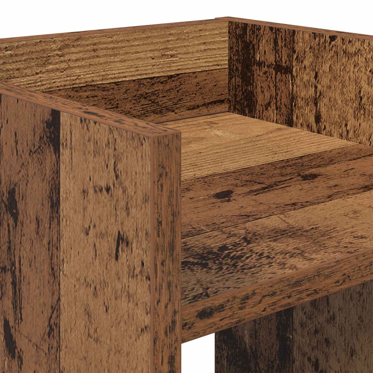 Planteholder Gammelt træ 30 x 30 x 60 cm Konstrueret træ