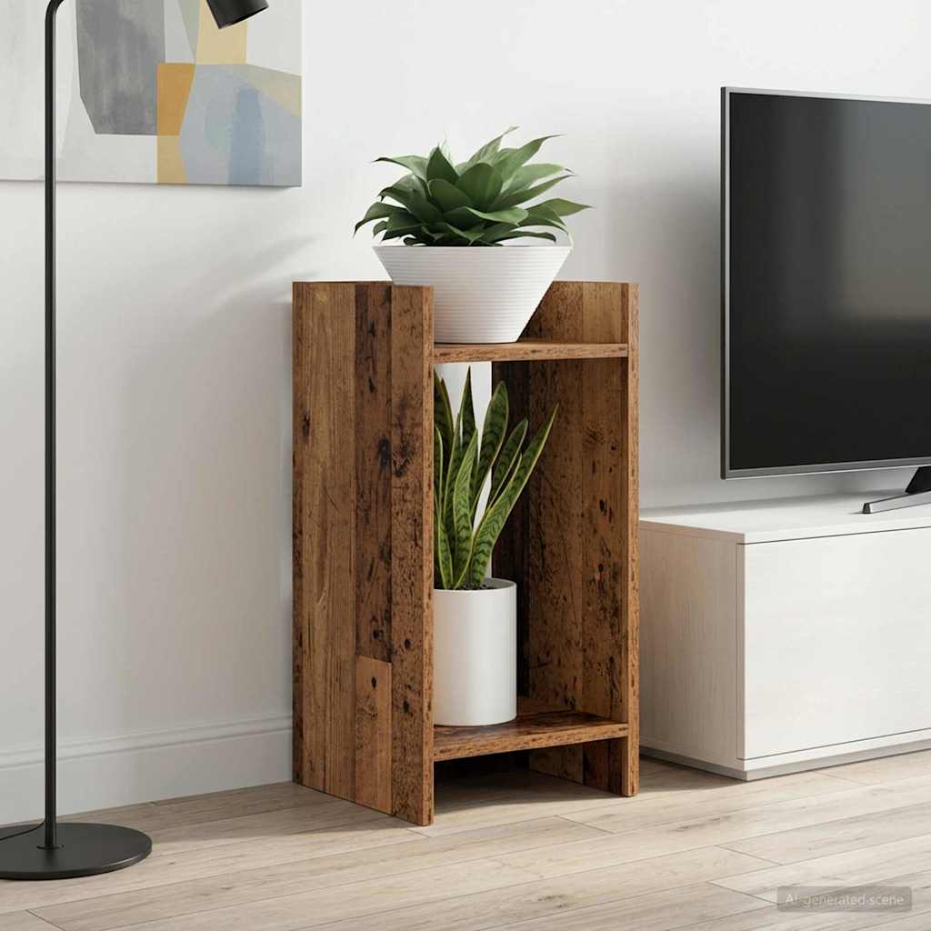 Planteholder Gammelt træ 30 x 30 x 60 cm Konstrueret træ