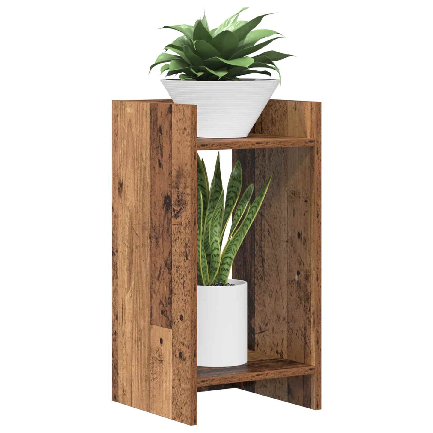 Planteholder Gammelt træ 30 x 30 x 60 cm Konstrueret træ