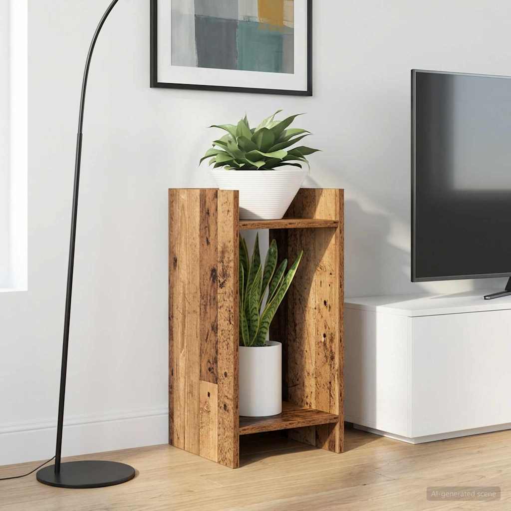 Planteholder 2 stk. Gammelt træ 30 x 30 x 60 cm Konstrueret træ