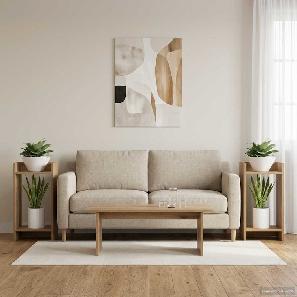 Planteholder 2 stk. Artisan-eg 30 x 30 x 60 cm Konstrueret træ