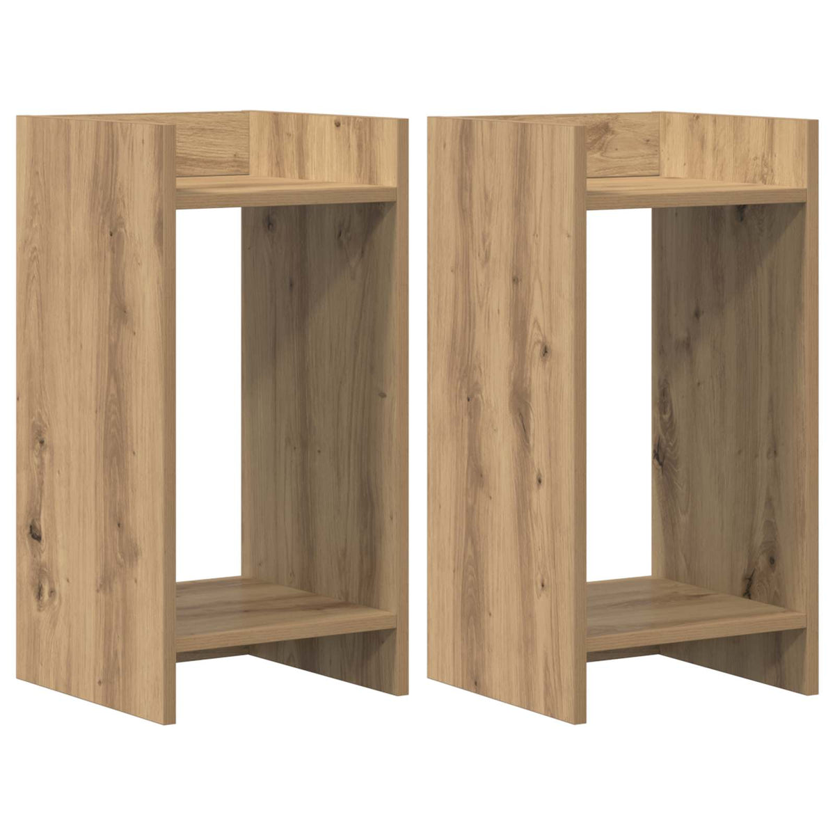 Planteholder 2 stk. Artisan-eg 30 x 30 x 60 cm Konstrueret træ