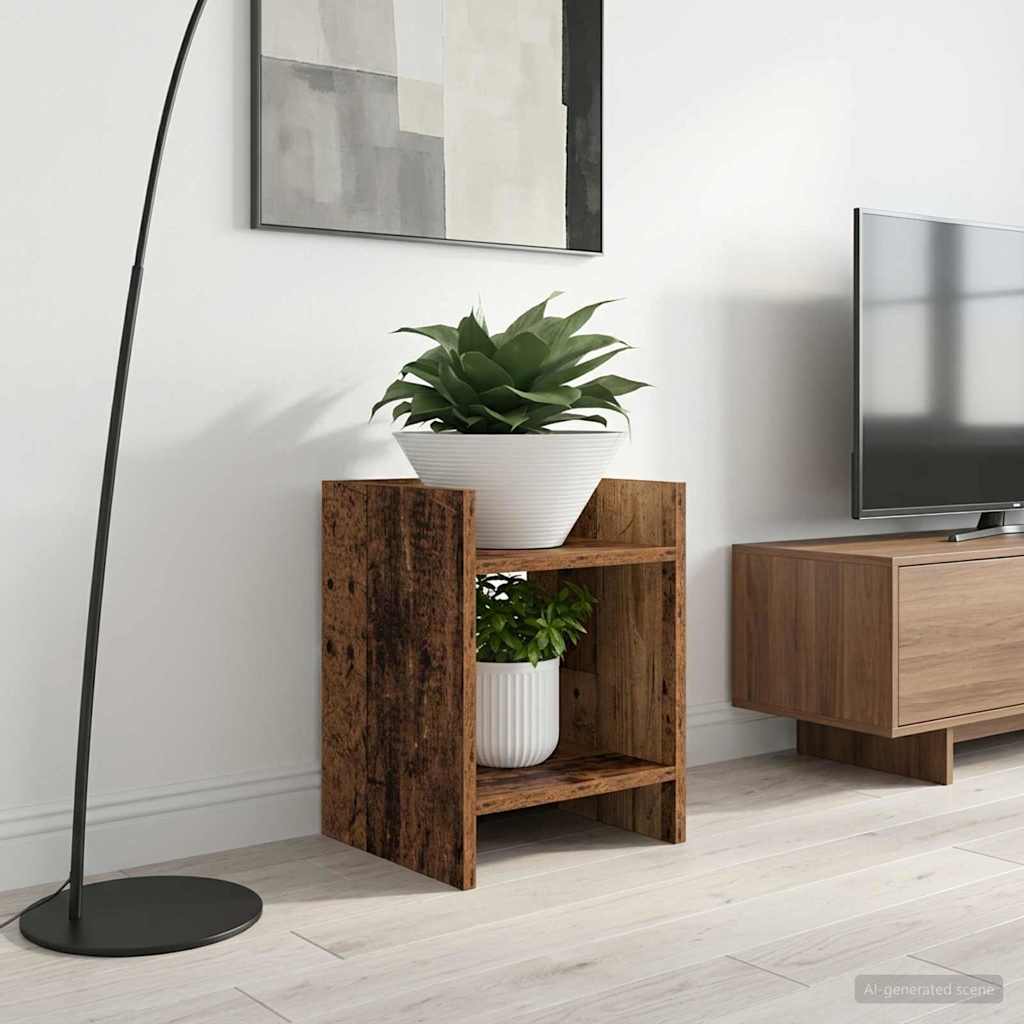 Planteholder Gammelt træ 30 x 30 x 40 cm Konstrueret træ