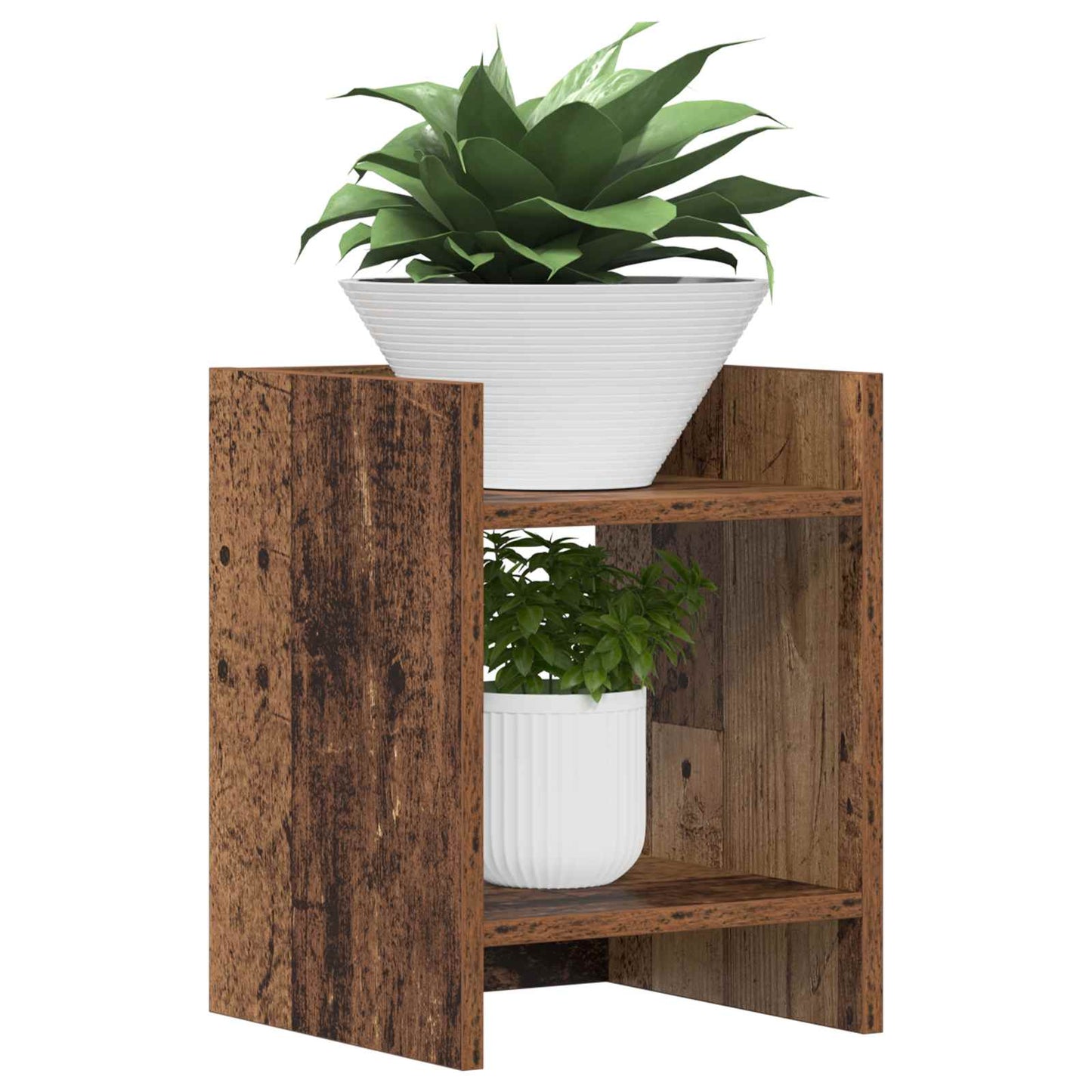 Planteholder Gammelt træ 30 x 30 x 40 cm Konstrueret træ