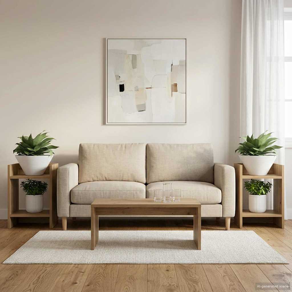 Planteholder 2 stk. Artisan-eg 30 x 30 x 40 cm Konstrueret træ