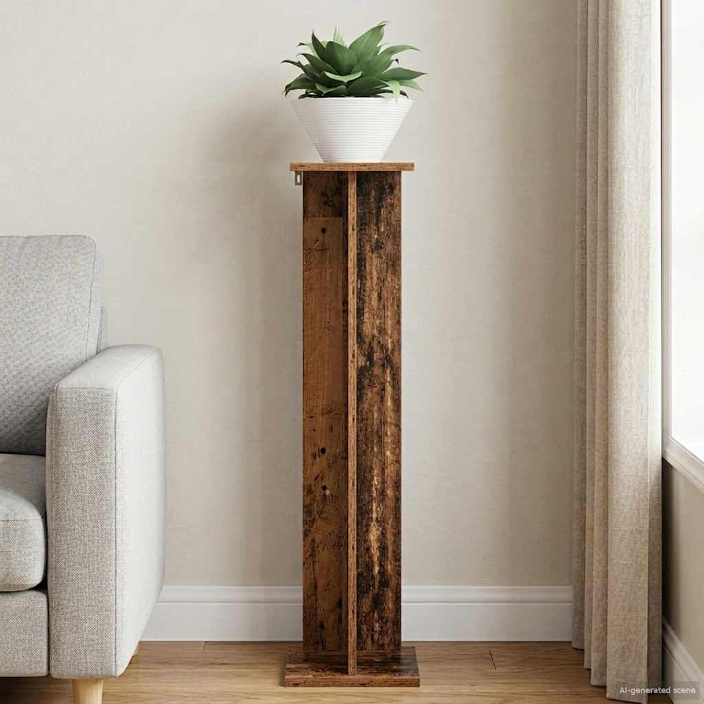 Planteholder Gammelt træ 25 x 25,5 x 100,5 cm Konstrueret træ