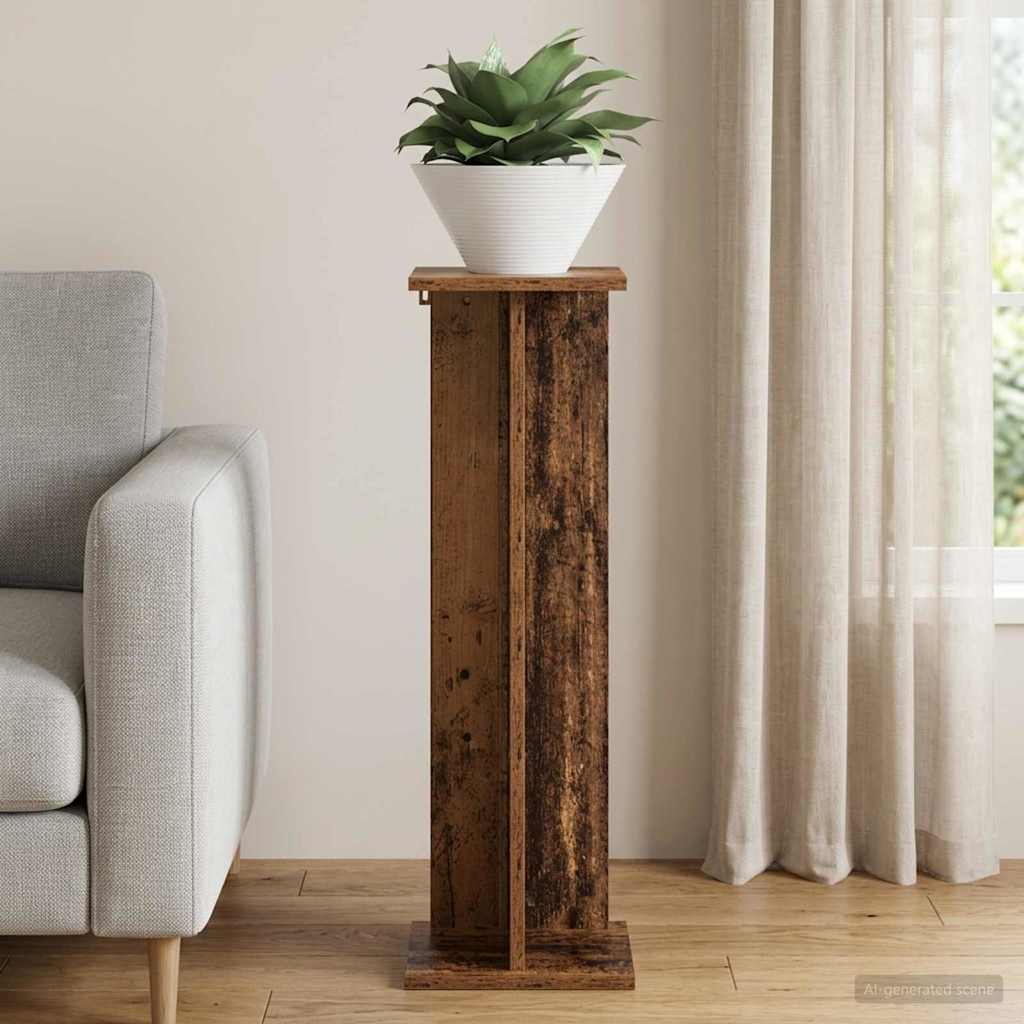 Planteholder Gammelt træ 25 x 25,5 x 80,5 cm Konstrueret træ