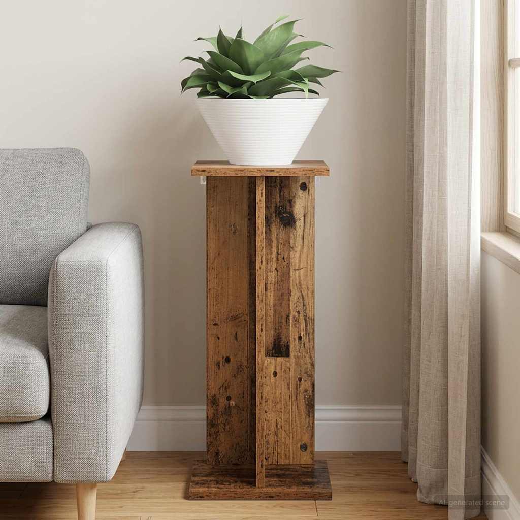 Planteholder Gammelt træ 25 x 25,5 x 60,5 cm Konstrueret træ