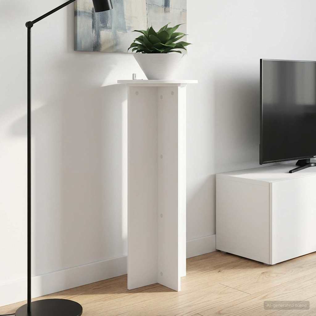 Planteholder 2 stk. Hvid Ø40 x 100 cm Konstrueret træ