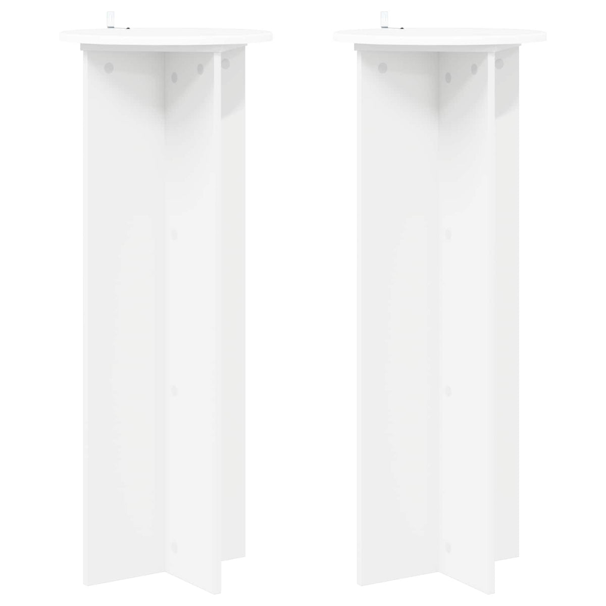 Planteholder 2 stk. Hvid Ø40 x 100 cm Konstrueret træ