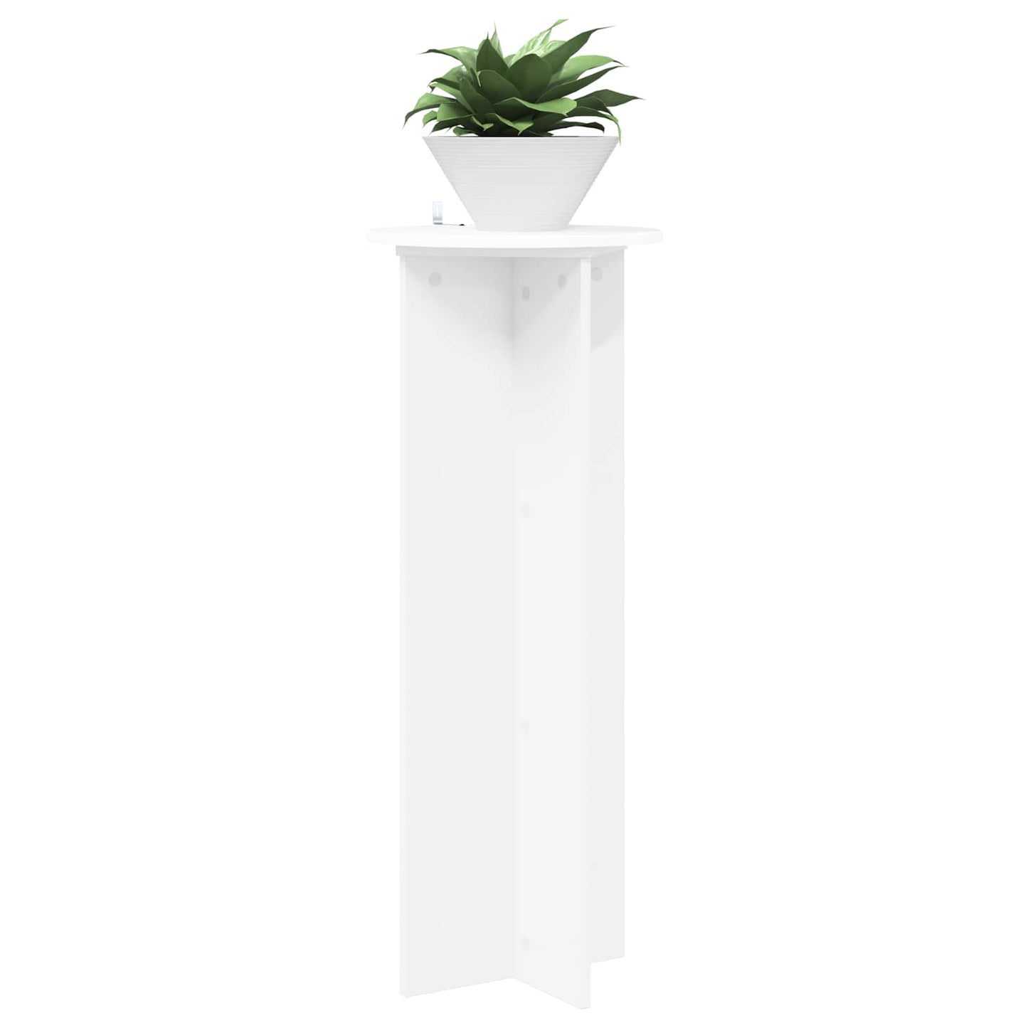 Planteholder 2 stk. Hvid Ø40 x 100 cm Konstrueret træ
