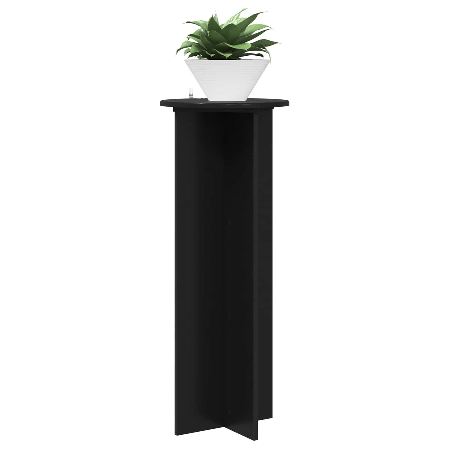 Planteholder 2 stk. Sort Ø40 x 100 cm Konstrueret træ