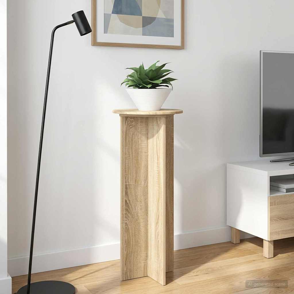 Planteholder 2 stk. Sonoma-eg Ø40 x 100 cm Konstrueret træ