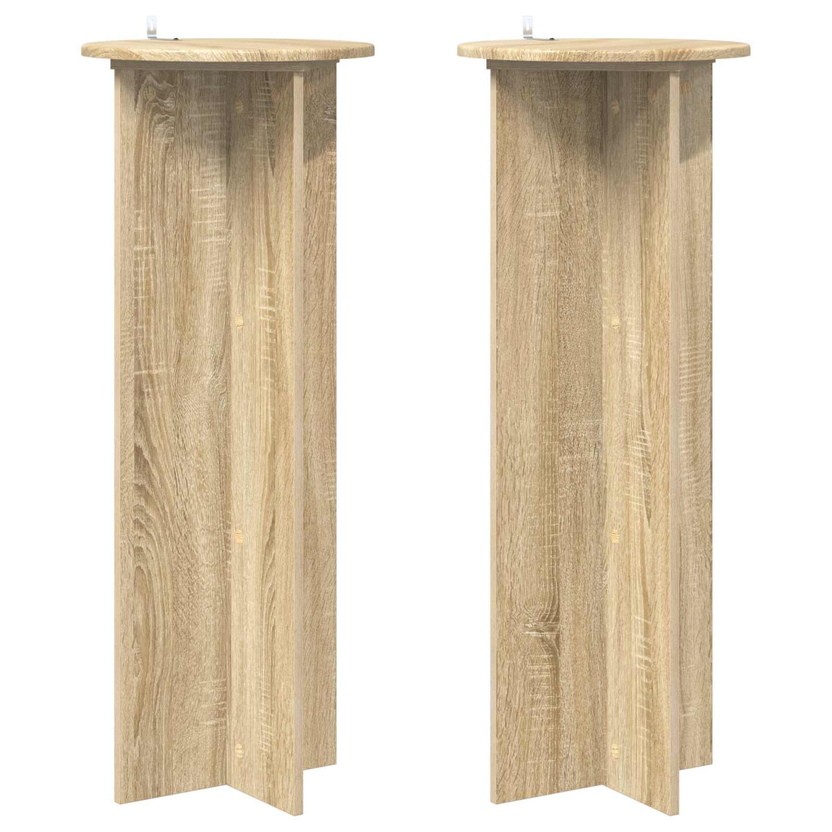 Planteholder 2 stk. Sonoma-eg Ø40 x 100 cm Konstrueret træ