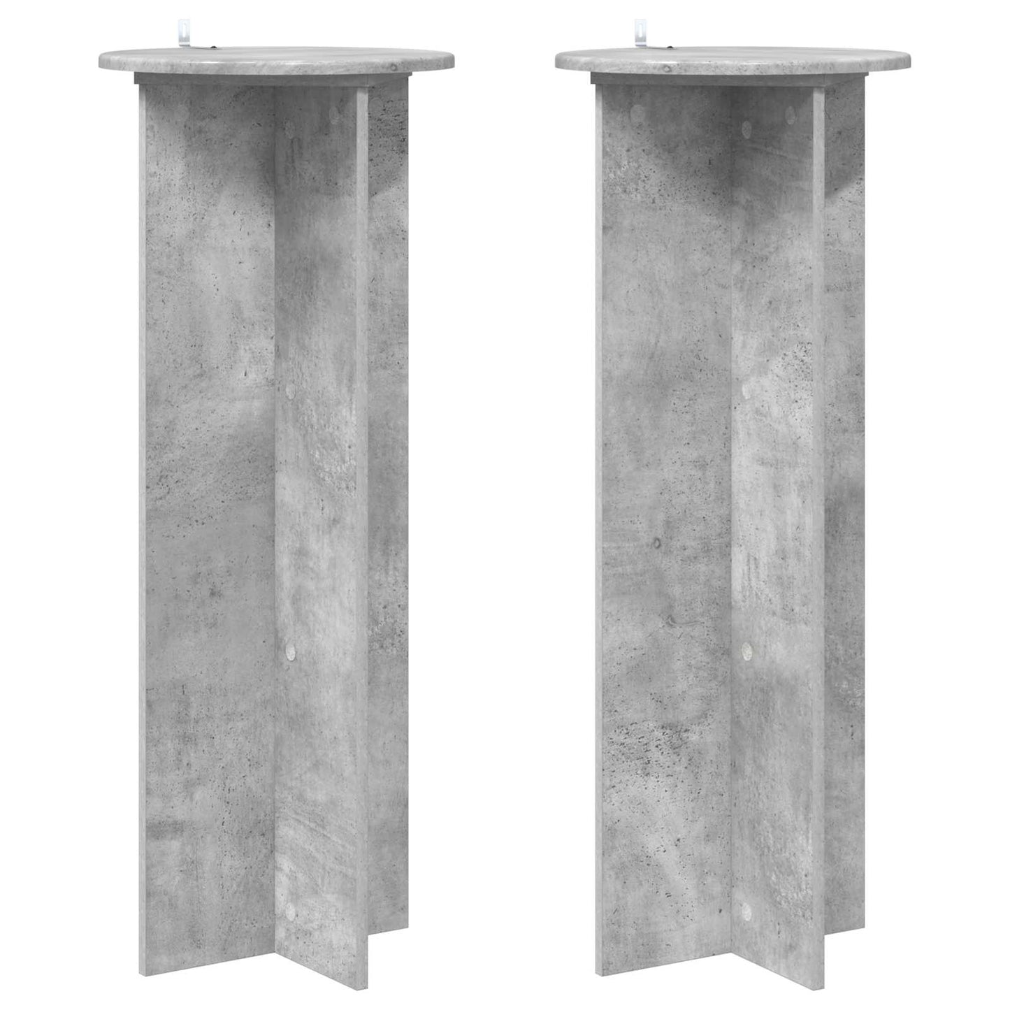 Planteholder 2 stk. Betongrå Ø40 x 100 cm Konstrueret træ