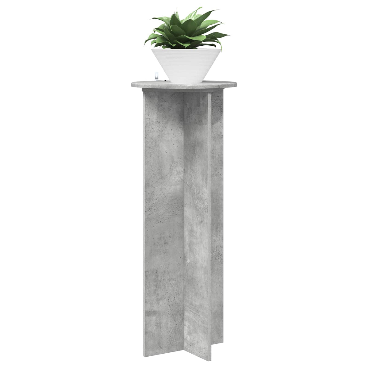 Planteholder 2 stk. Betongrå Ø40 x 100 cm Konstrueret træ