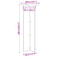 Planteholder 2 stk. Betongrå Ø40 x 100 cm Konstrueret træ