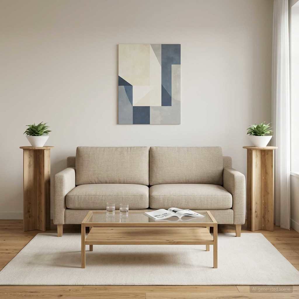 Planteholder 2 stk. Artisan-eg Ø40 x 100 cm Konstrueret træ