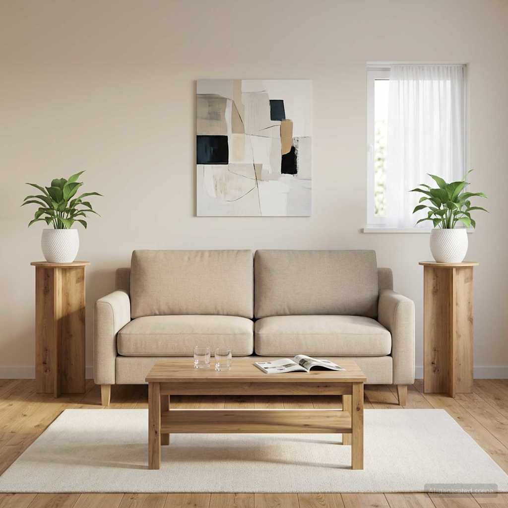 Planteholder 2 stk. Artisan-eg Ø40 x 100 cm Konstrueret træ