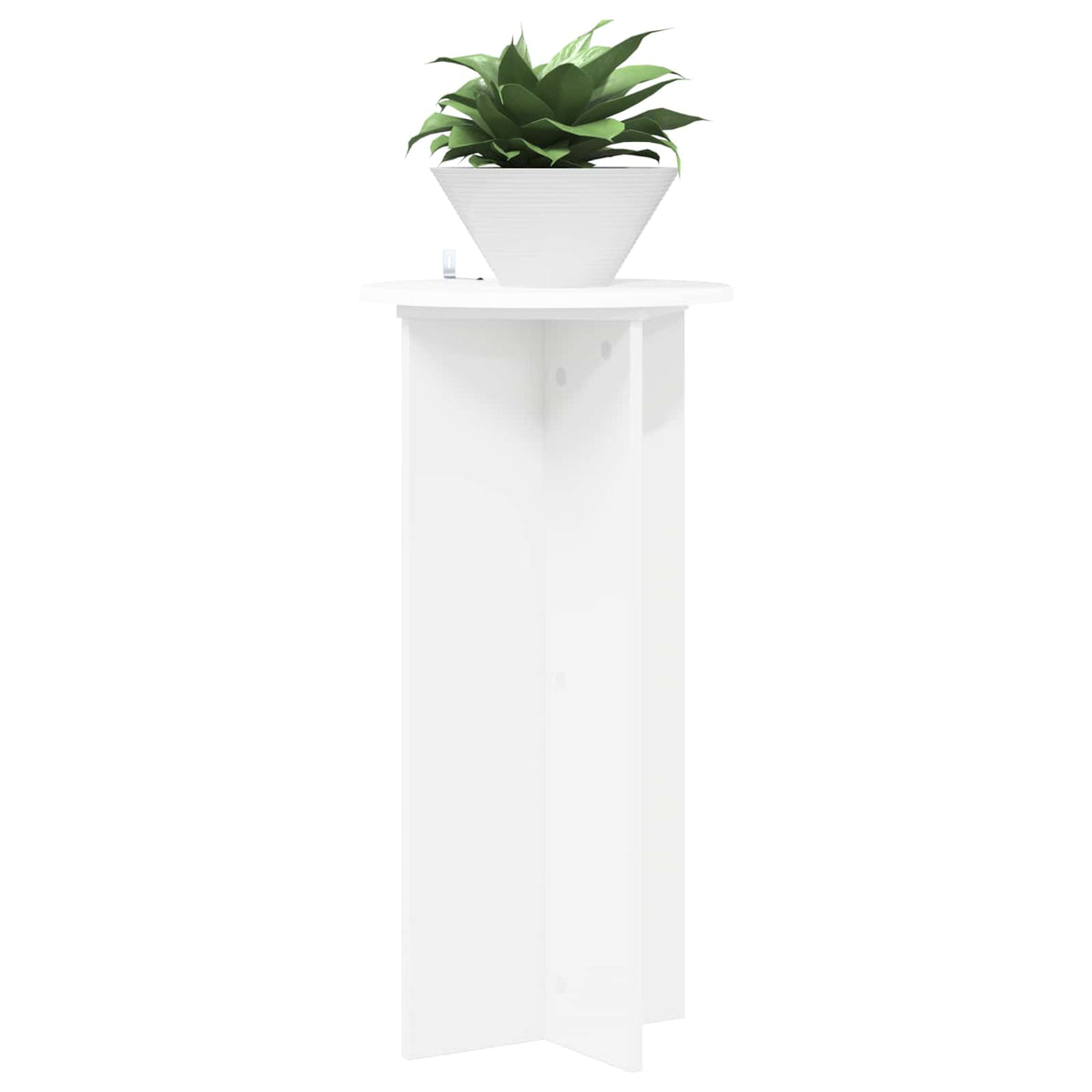 Planteholder 2 stk. Hvid Ø40 x 80 cm Konstrueret træ