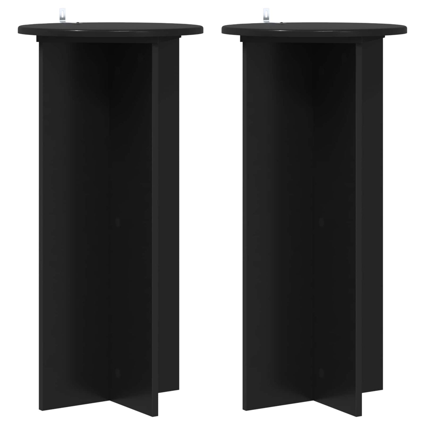 Planteholder 2 stk. Sort 40 x 40 x 80 cm Konstrueret træ