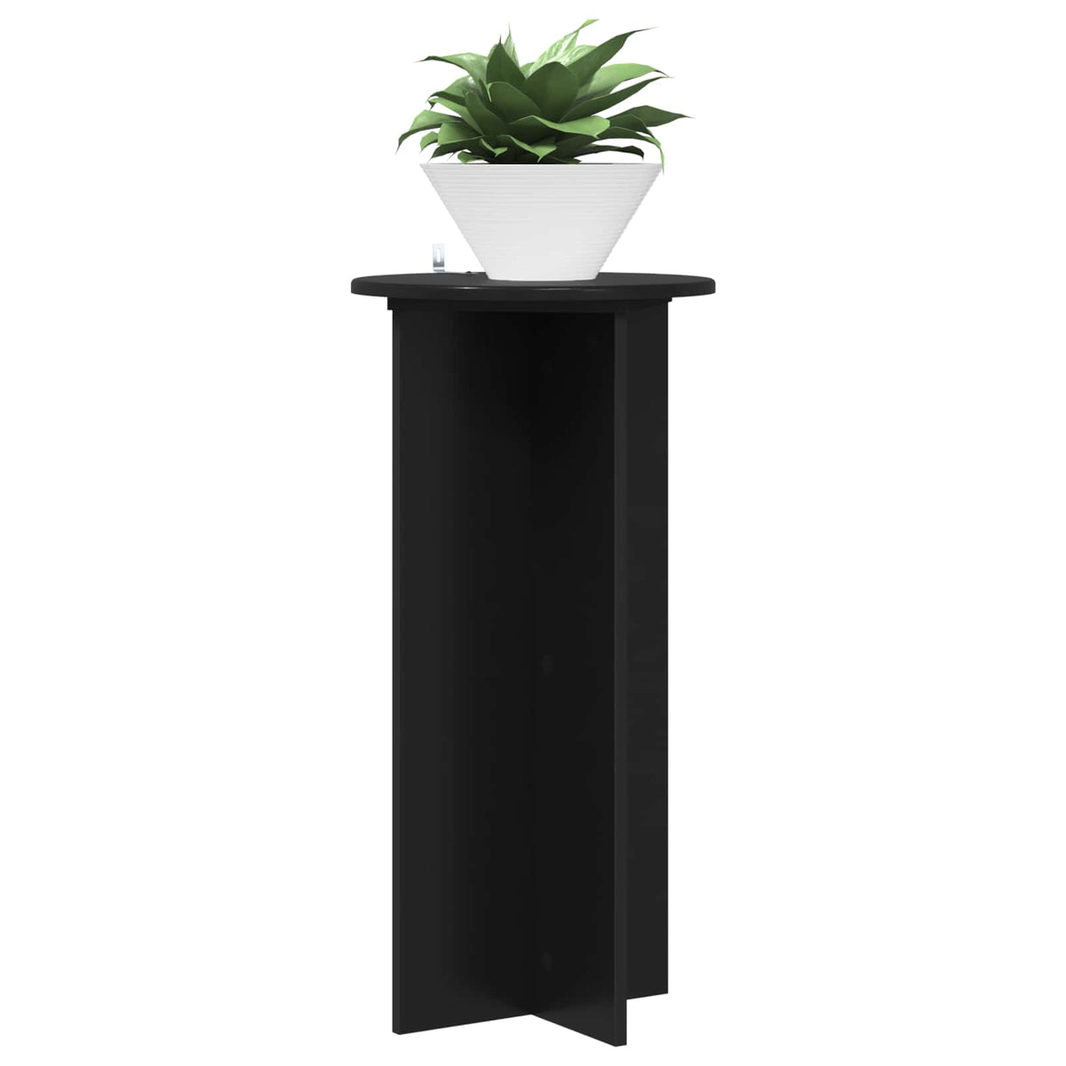 Planteholder 2 stk. Sort 40 x 40 x 80 cm Konstrueret træ